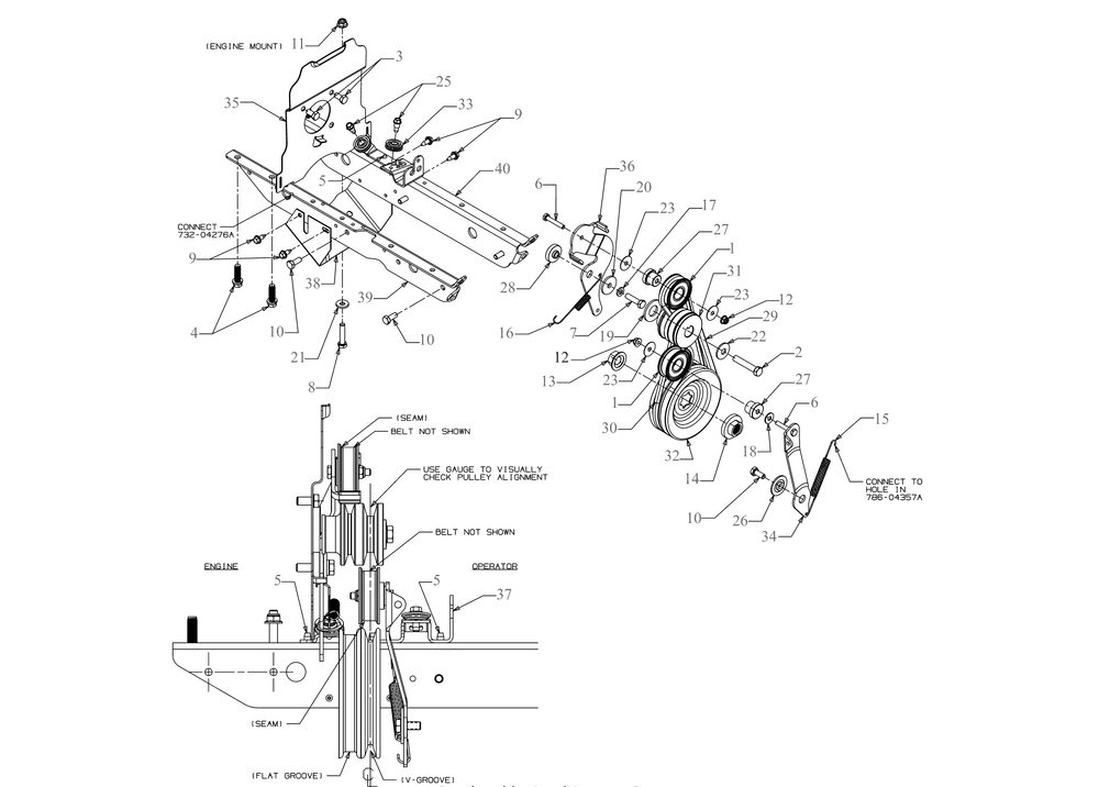 Drive Diagram and Parts List for RT45 (21AA40M8710)(2019) Cub Cadet Tiller